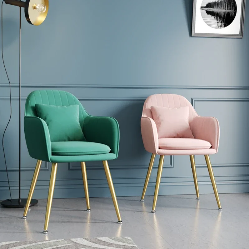 Home Bar Seating - Sedia da pranzo in metallo scamosciato