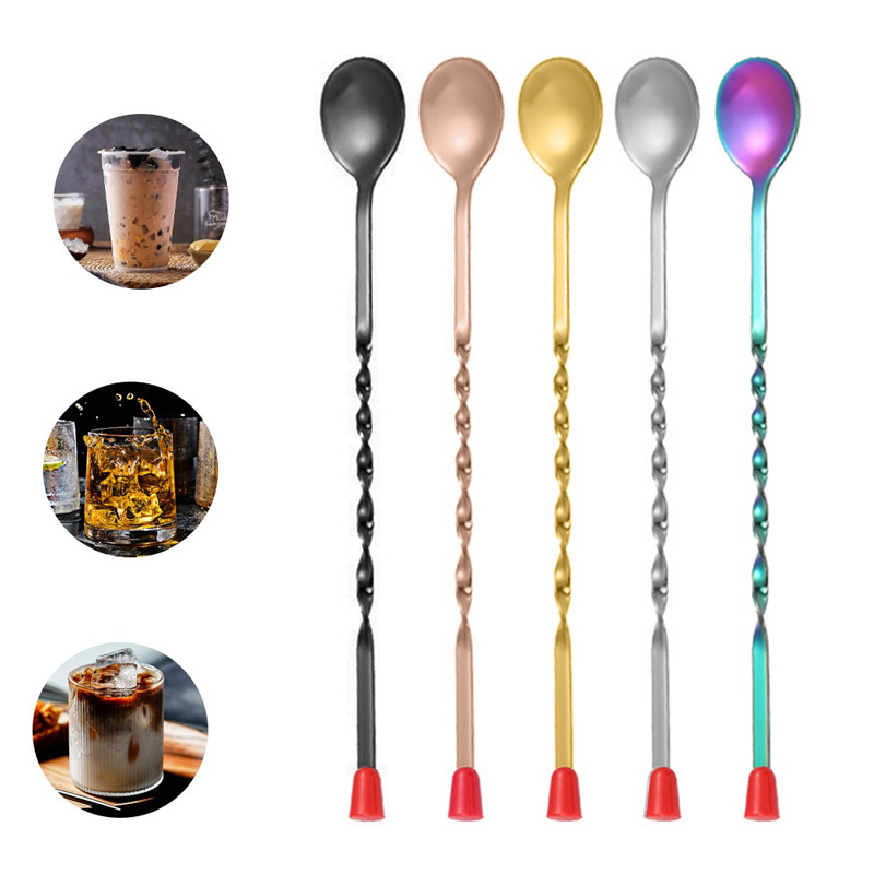 Bar Spoon Twisted - 100 pz/lotto in acciaio inossidabile modello