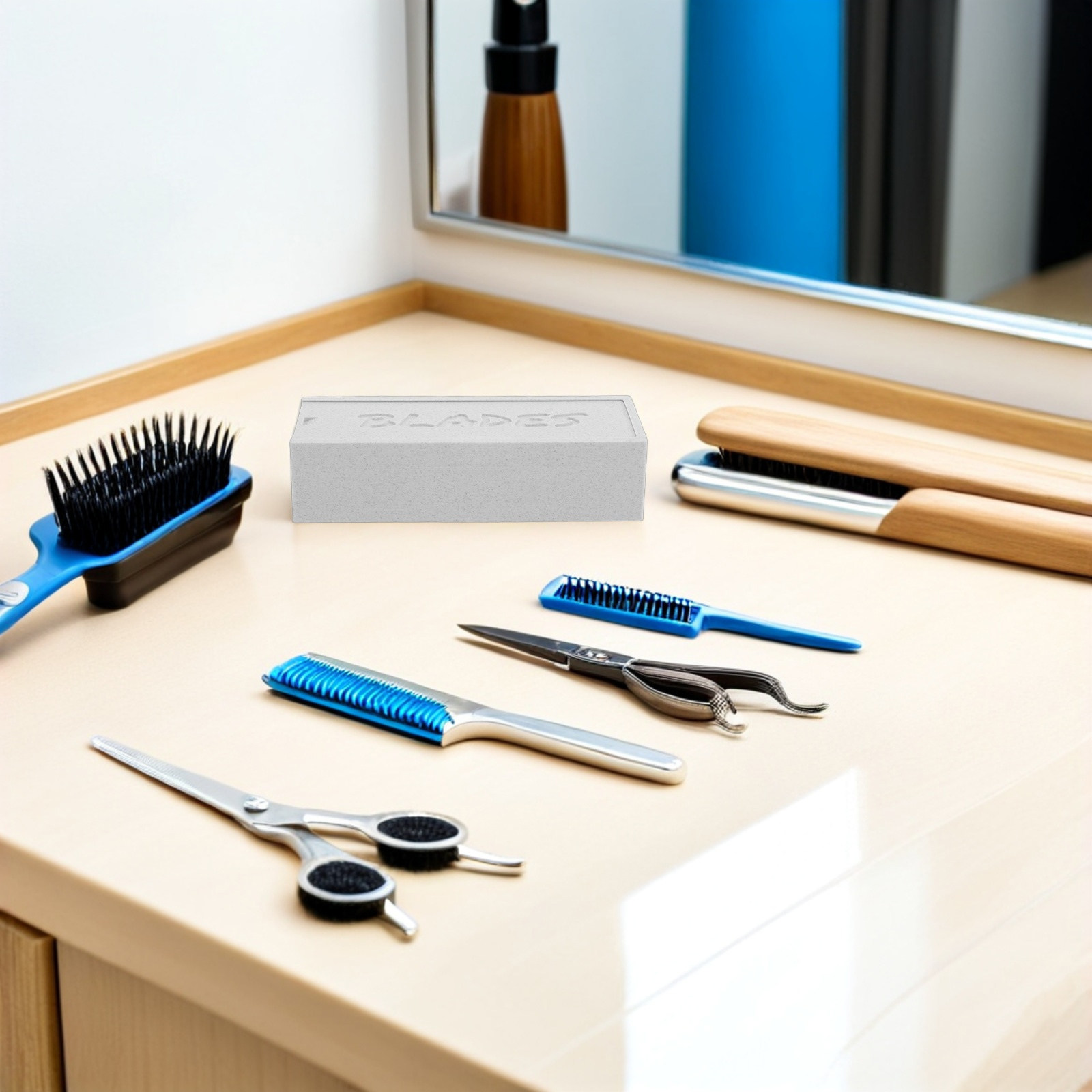 Home Barber - Scatola Porta Lame Bianca a Doppio