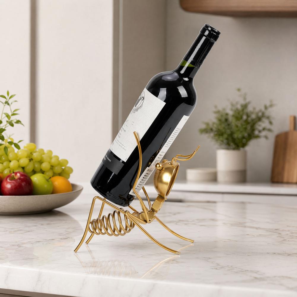 Home Bar Stand - Portabottiglie in Metallo Solido, Espositore Unico