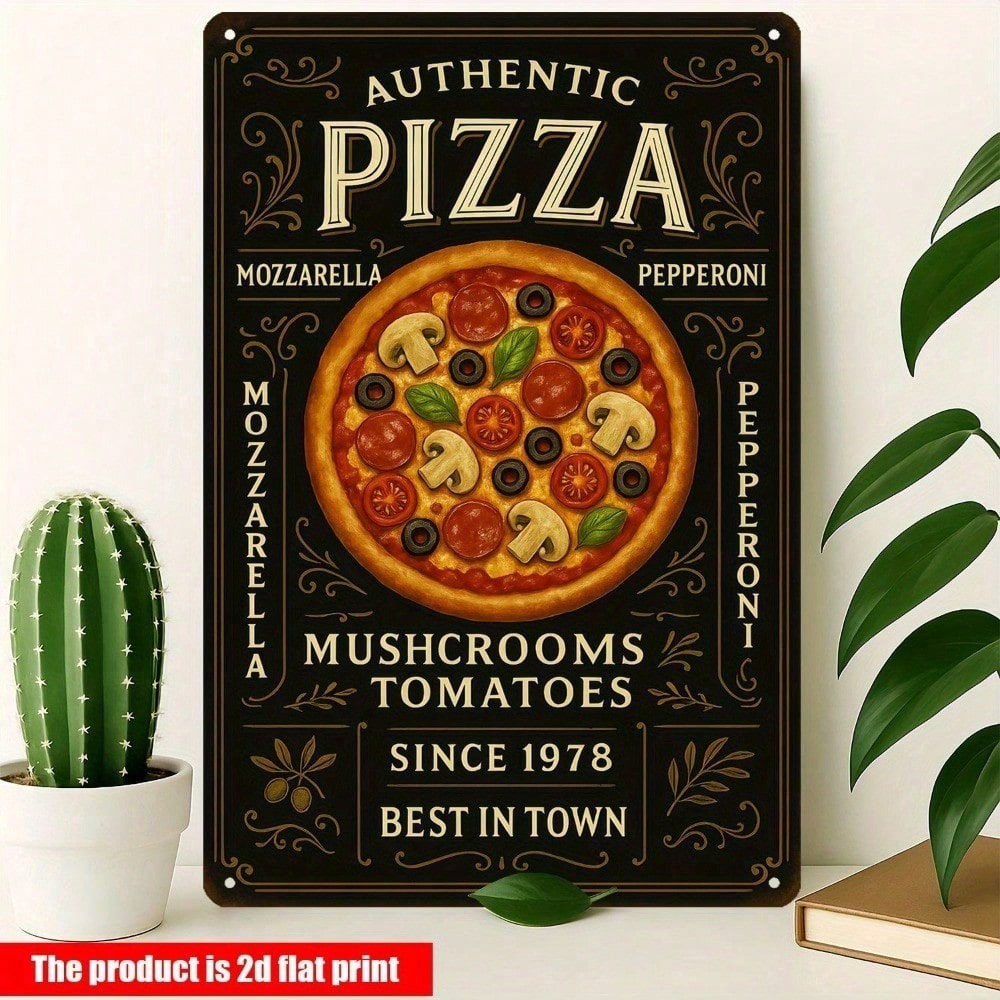 Home Bar And Restaurant - Insegna in Metallo Vintage per Pizzeria