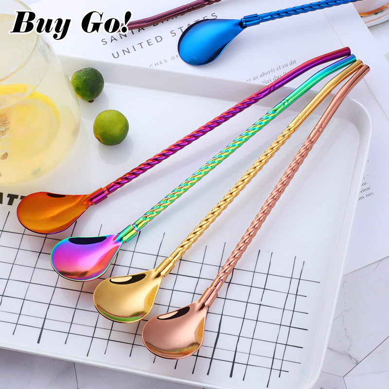 1PC Lunga Big Contorto Cucchia - Bar Spoon Twisted recensione e prezzo