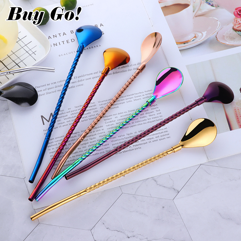1PC Lunga Big Contorto Cucchia - Bar Spoon Twisted recensione e prezzo